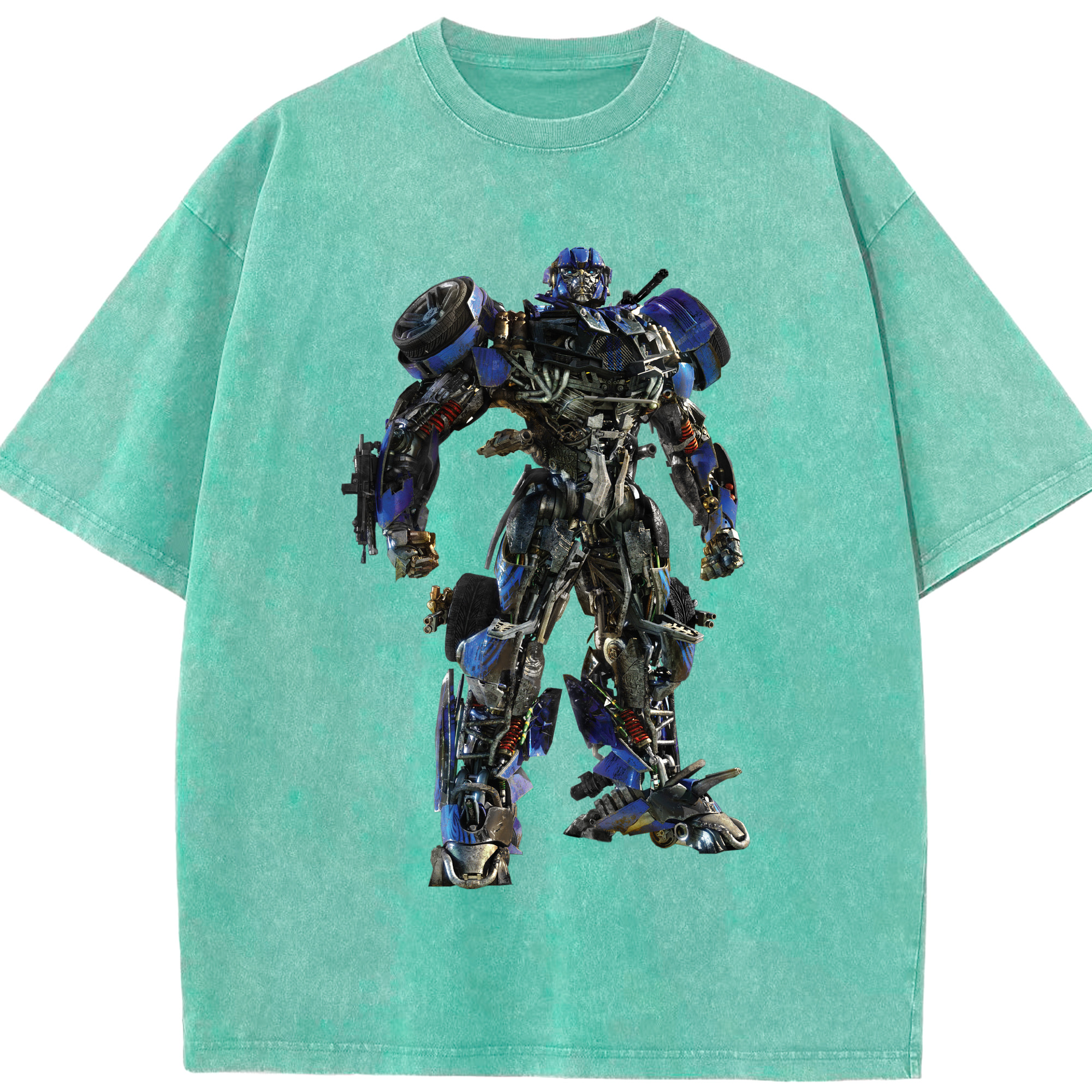 （画像用）  綿100% ヴィンテージ風 半袖Tシャツ（フロントプリント）